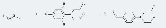 Benzaldehyde,4-[bis(2-chloroethyl)amino]- is prepared by N,N-Dimethyl-formamide and N,N-Bis-(2-chloro-ethyl)-aniline